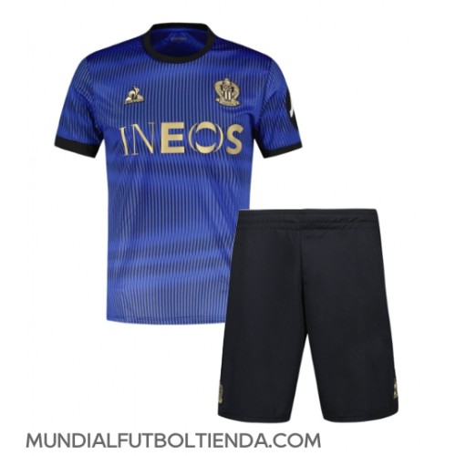 Camiseta OGC Nice Tercera Equipación Replica 2024-25 para niños mangas cortas (+ Pantalones cortos)